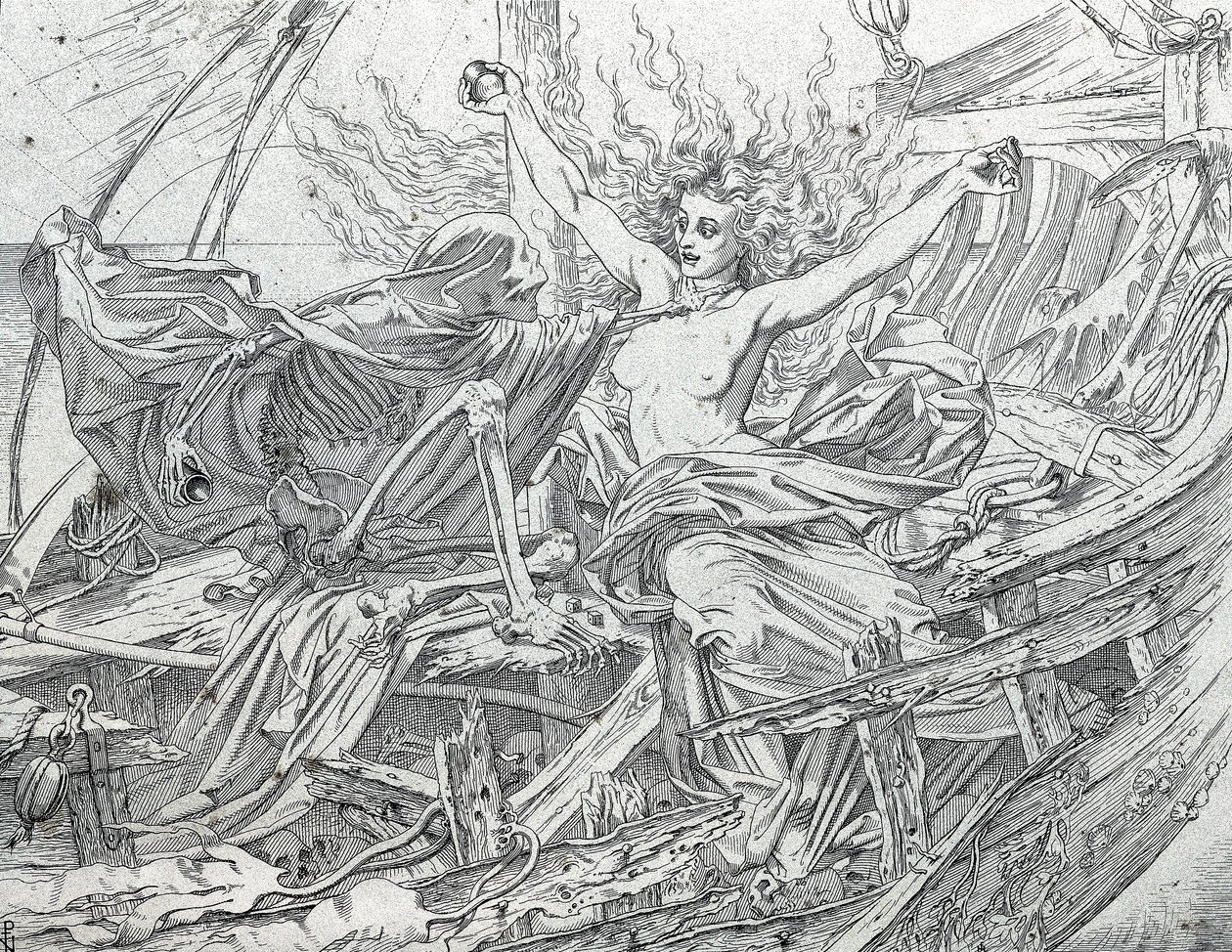 Elämä ja kuolema piirtävät miehistön kohtalon arvalla tekijältä Gustave Dore