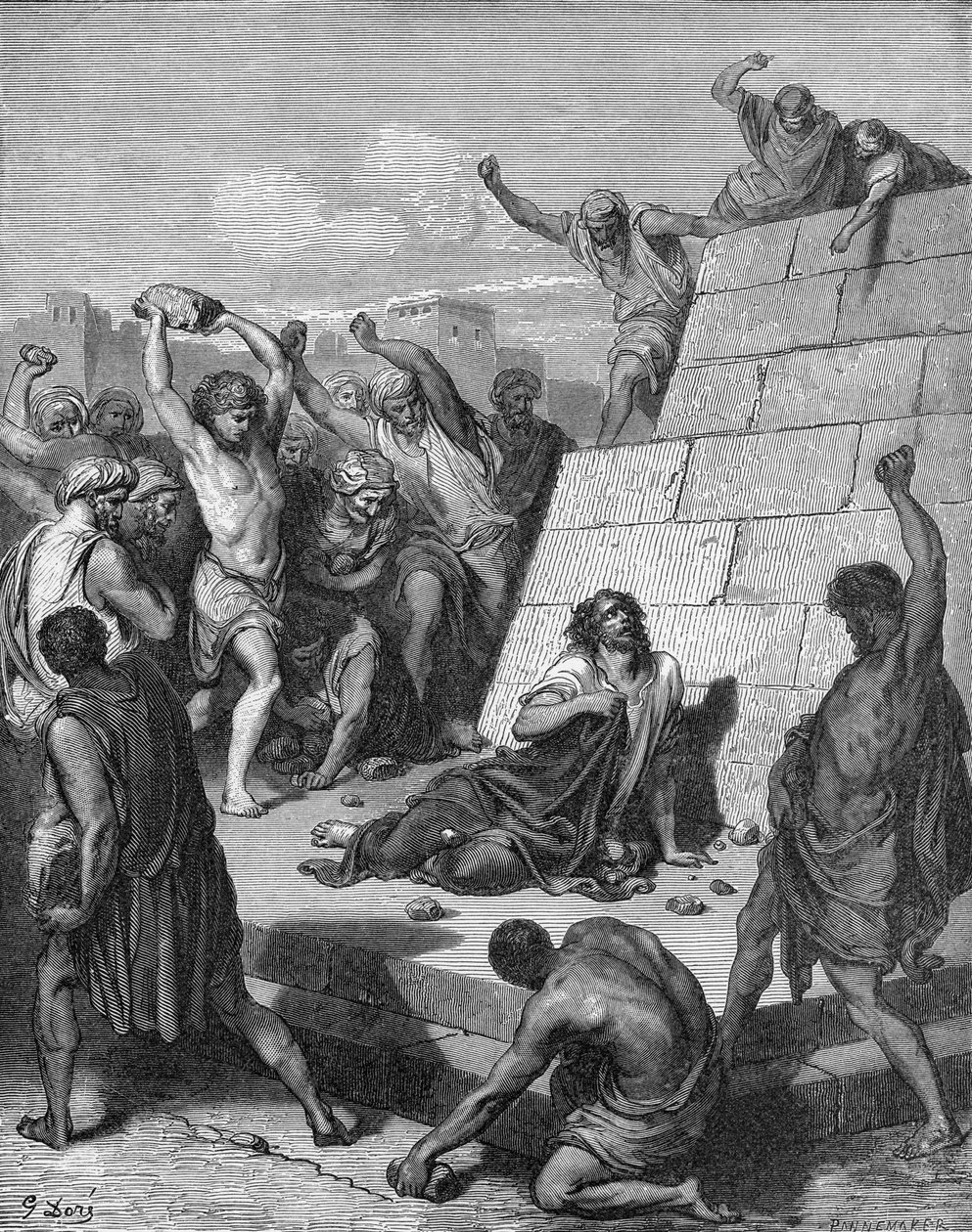 Pyhän Stefanoksen marttyyrikuolema tekijältä Gustave Dore