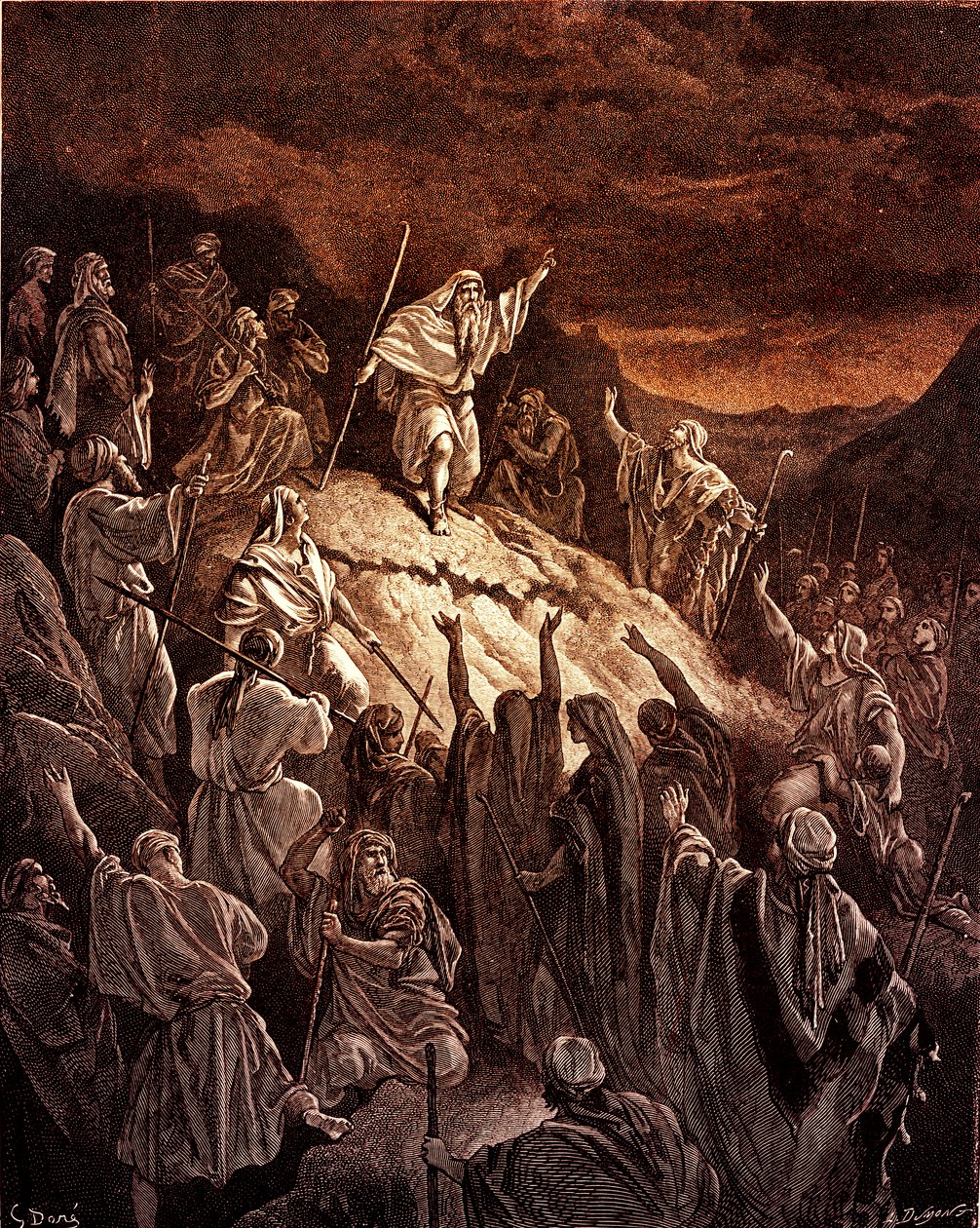 Mattathias vetoaa juutalaisiin pakolaisiin, kirjoittanut Doré - Raamattu tekijältä Gustave Dore