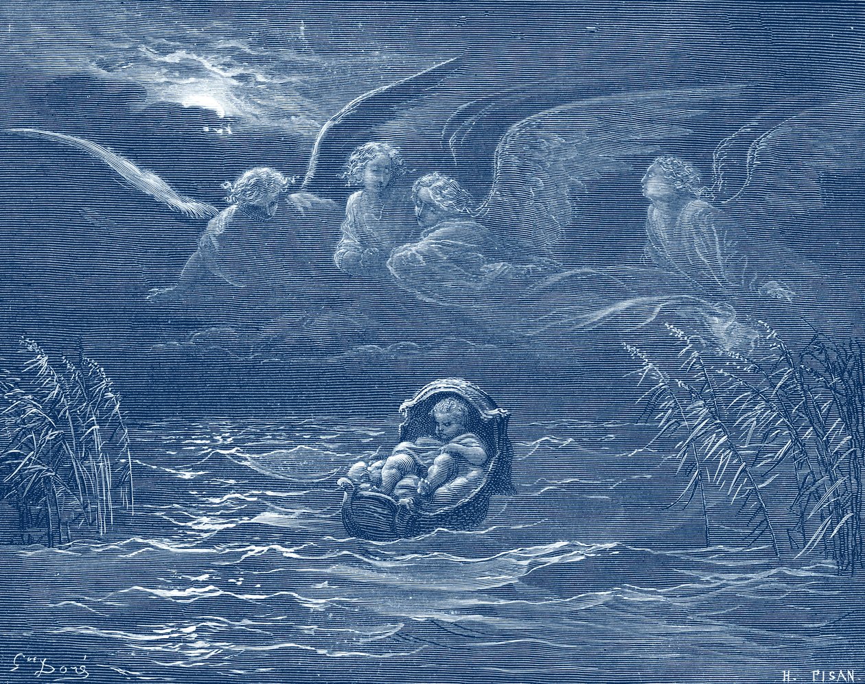 Mooses Niilillä, Dorén kaiverrus - Raamattu tekijältä Gustave Dore