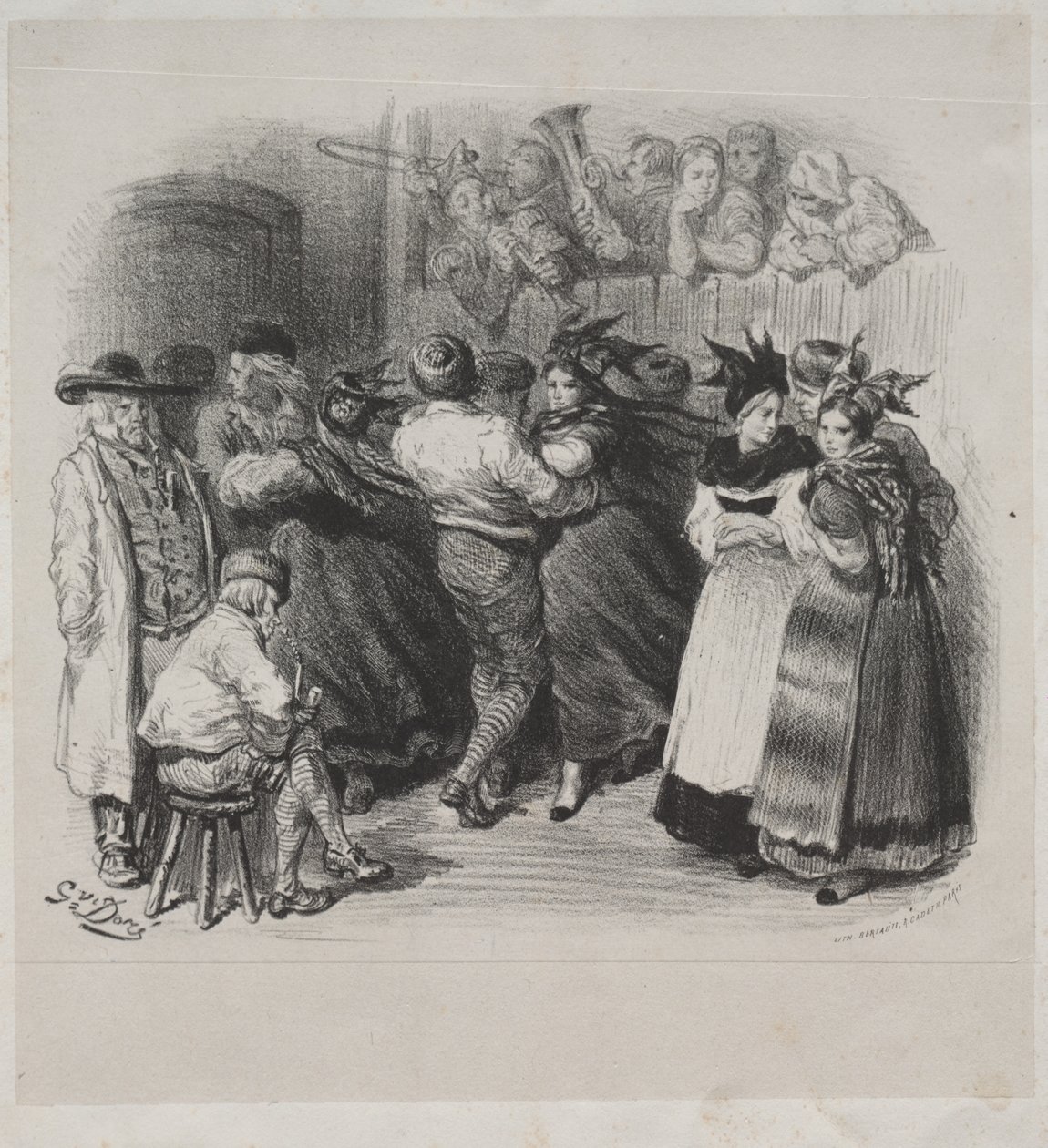 Ernest Dorén musiikkiteokset: Elsassin matkamuisto, Elsassilainen tanssi - Otsikko. tekijältä Gustave Dore