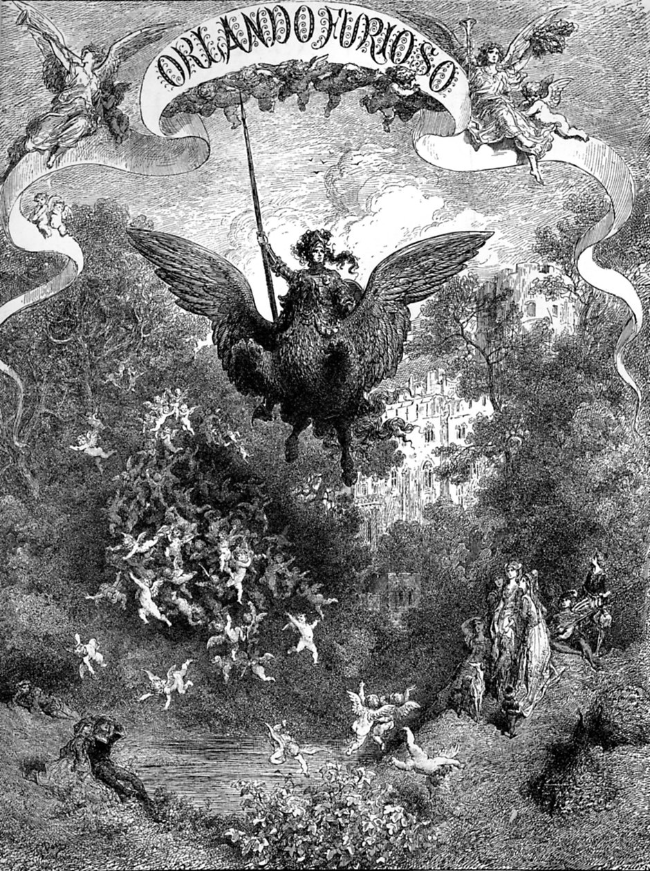 Orlando Furioso, Ludovico Ariosto, kansi tekijältä Gustave Dore
