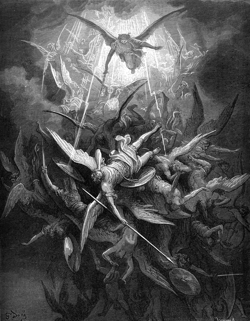 Kadonnut paratiisi: kapinallisten enkelien kaatuminen, tekijältä Gustave Dore