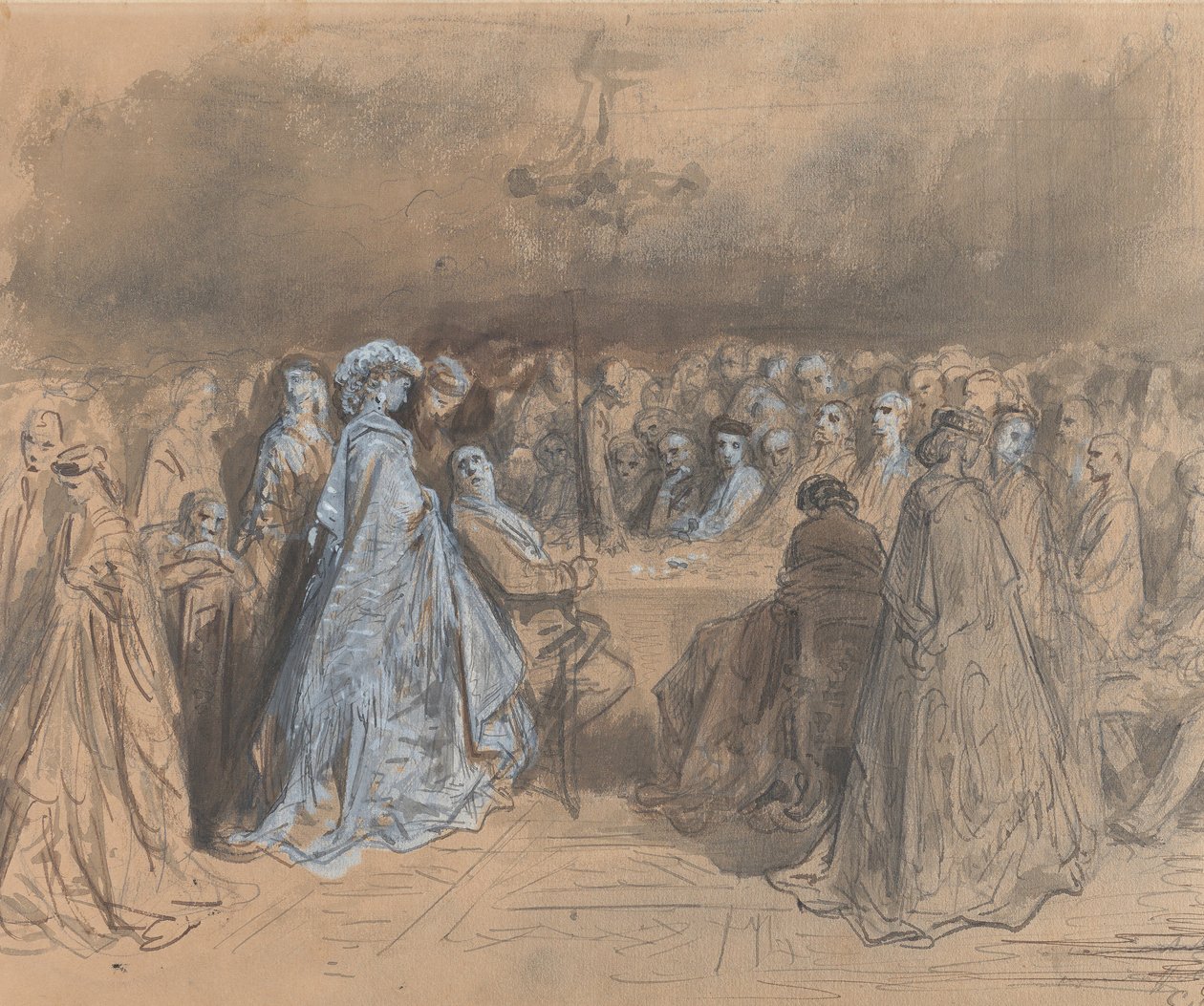 Pauline Viardot uhkapeli Baden-Badenissa, 1862. tekijältä Gustave Dore