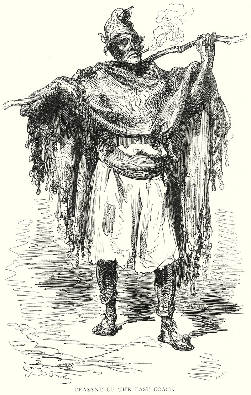 Itärannikon talonpoika (kaiverrus) tekijältä Gustave Dore