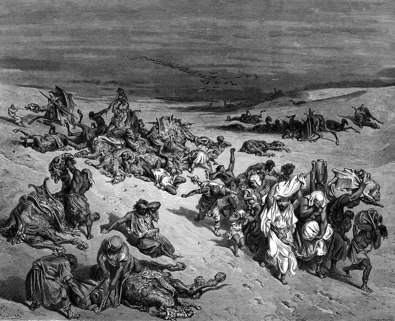 "Pestilence", yksi Egyptin seitsemästä vitsauksesta, 1866 tekijältä Gustave Dore