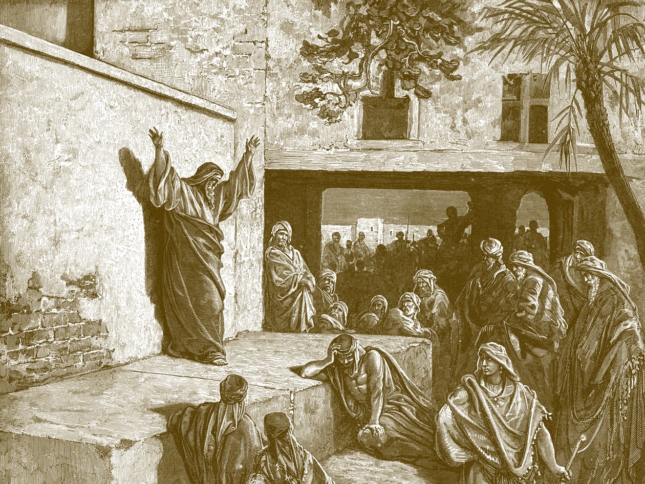 Profeetta Miika, Gustave Dorén kaiverrus - Raamattu tekijältä Gustave Dore