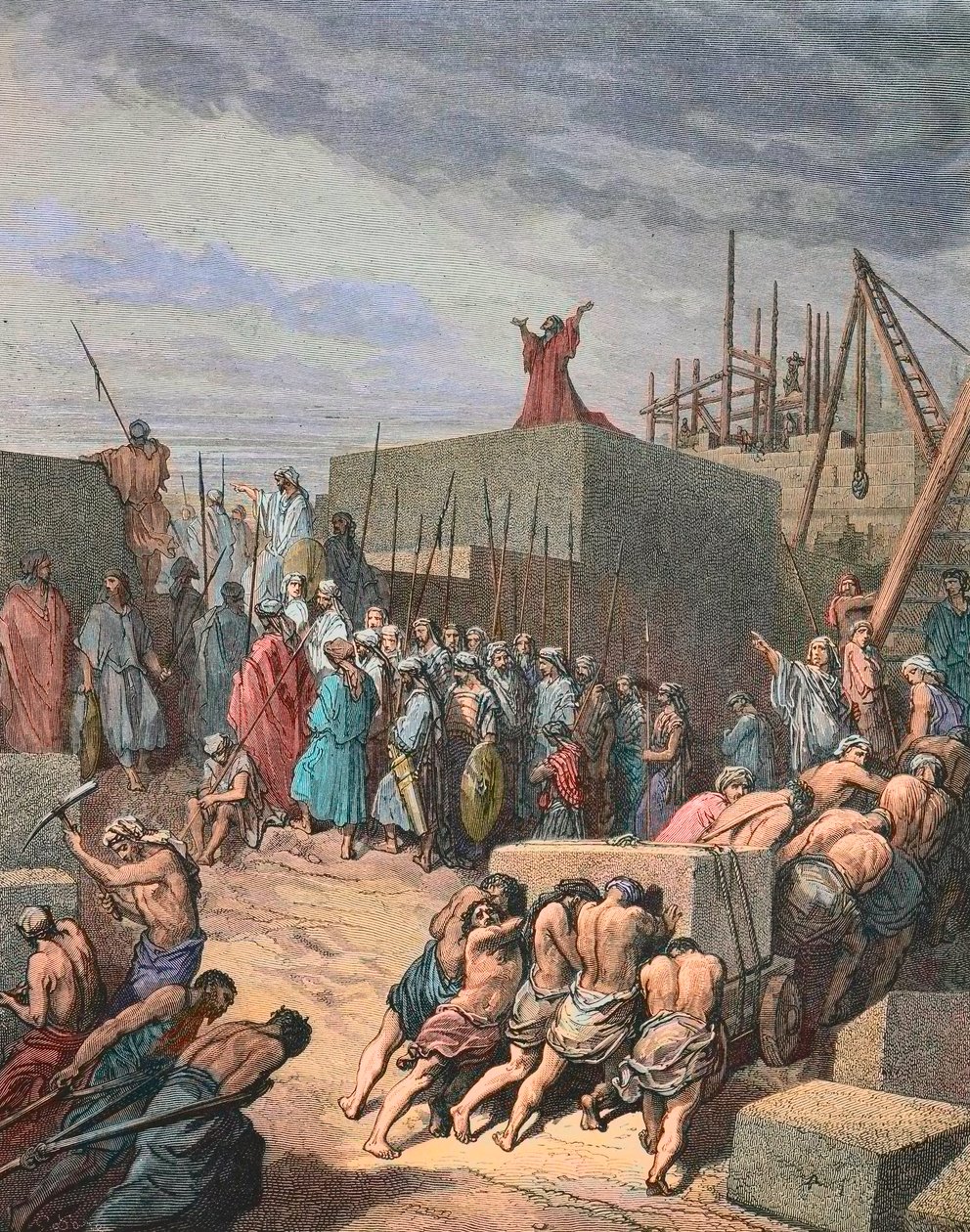 Jerusalemin temppelin jälleenrakennus, Gustave Doren kaiverrus tekijältä Gustave Dore