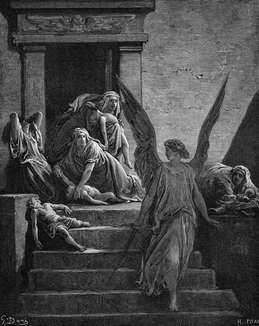 Egyptin seitsemän vitsausta, 1866 tekijältä Gustave Dore