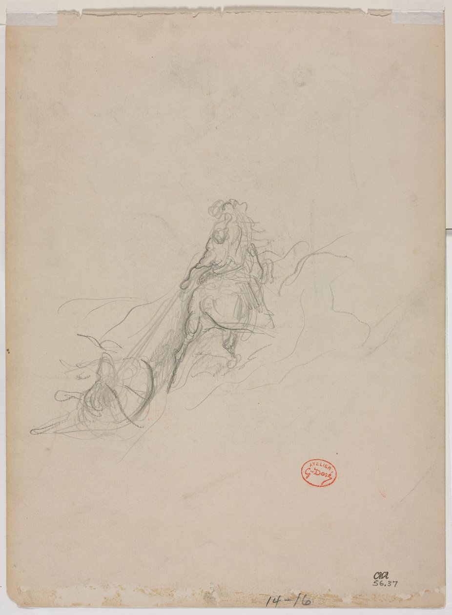 Luonnos metsästyspaikasta (käänteinen) tekijältä Gustave Dore