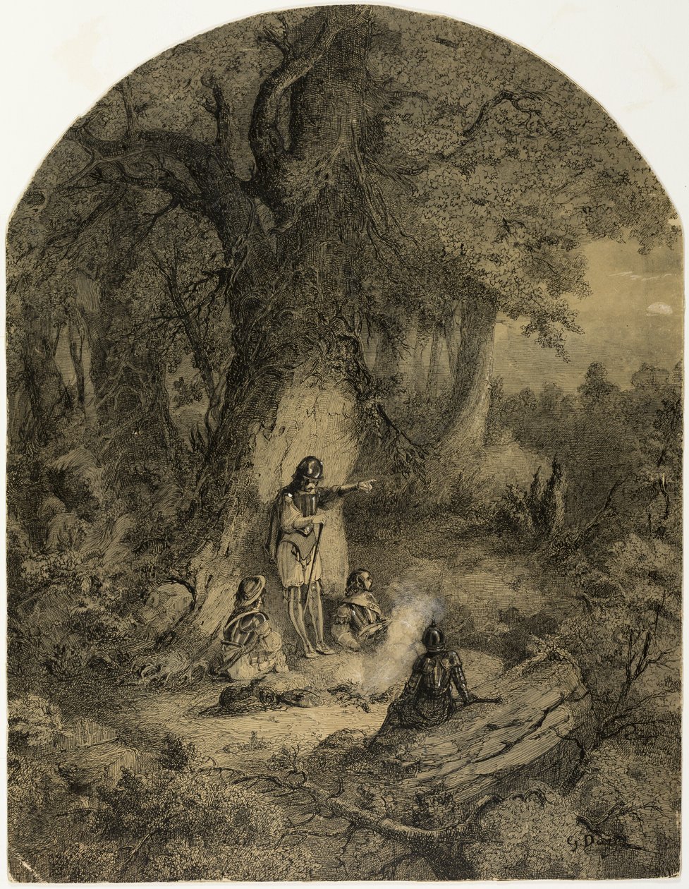 Sotilaat puun alla tekijältä Gustave Dore