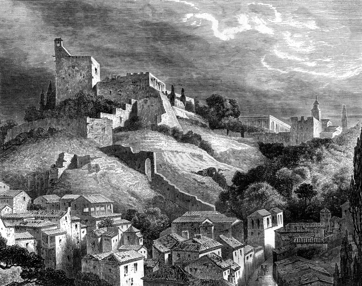 Alhambra, Granada, Etelä-Espanja, 1800-luku tekijältä Gustave Dore