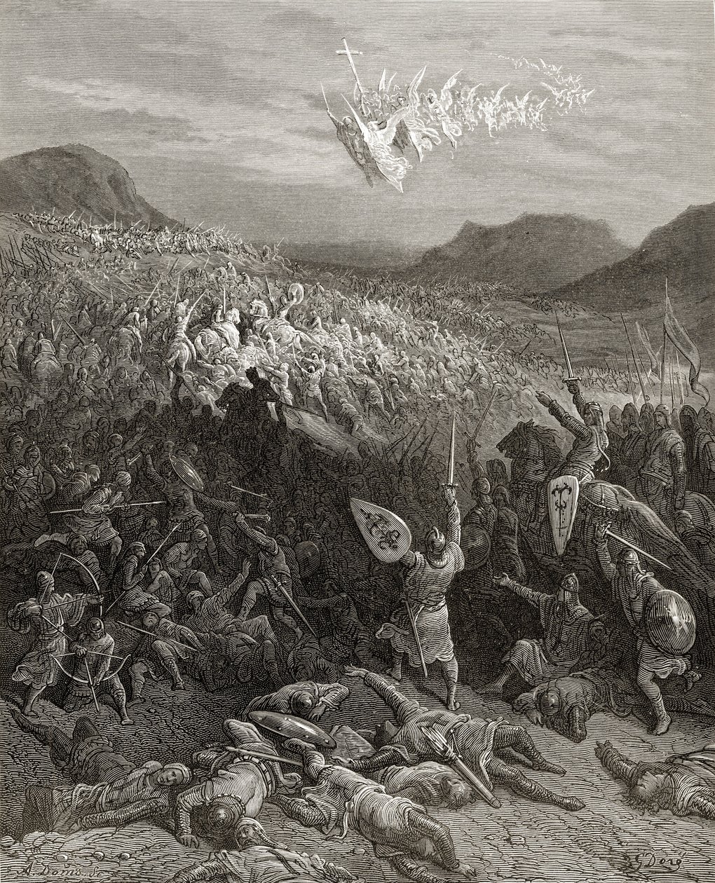 Nikean taistelu vuonna 1097, kuvitus Bibliotheque des Croisadesista, J-F. Michaud, 1877 tekijältä Gustave Dore