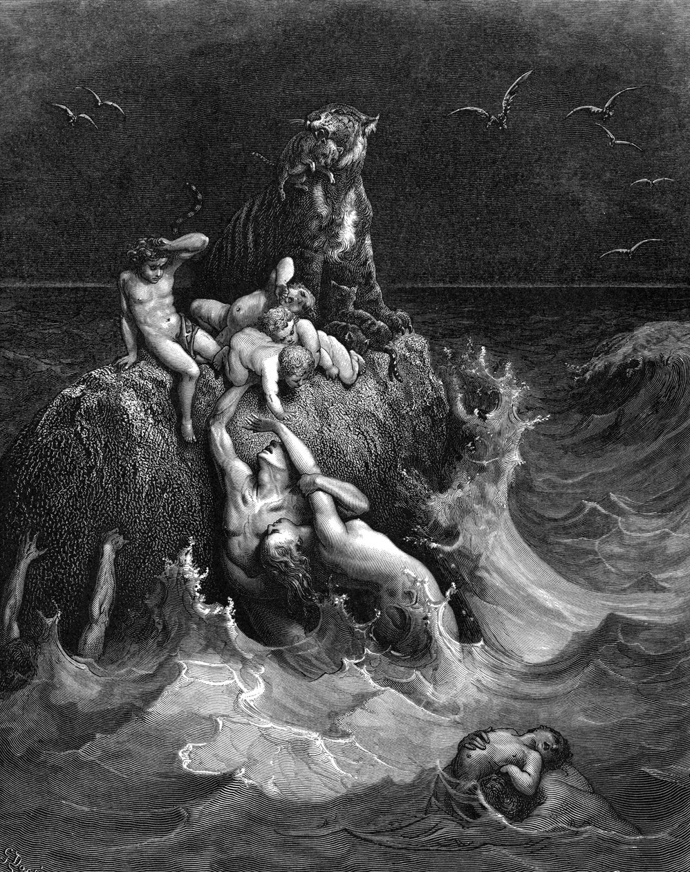 "The Deluge", 1866 tekijältä Gustave Dore