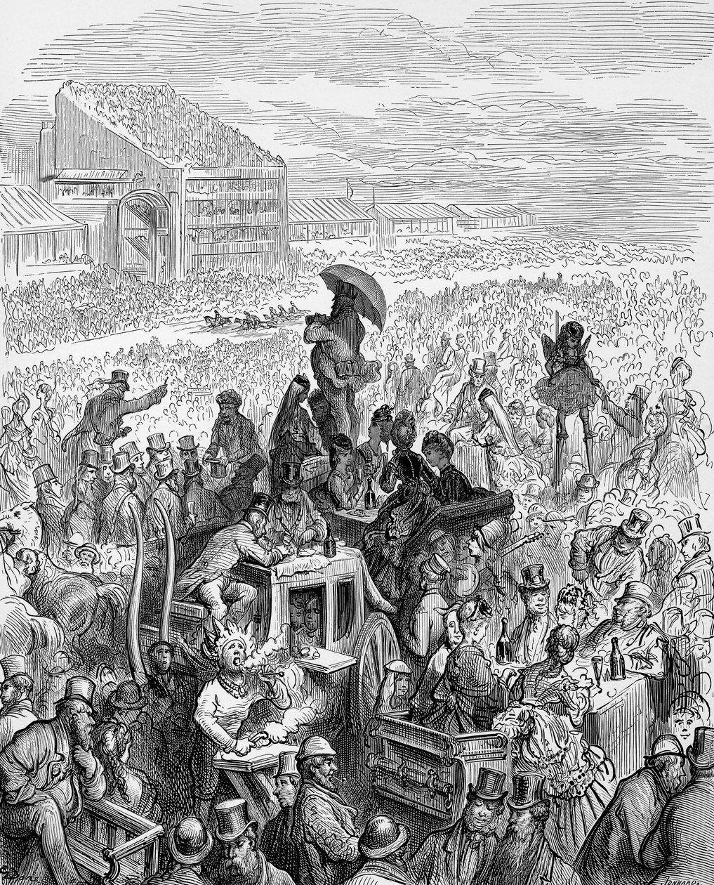 The Derby - Lounaalla, kirjoittanut Gustave Doré tekijältä Gustave Dore