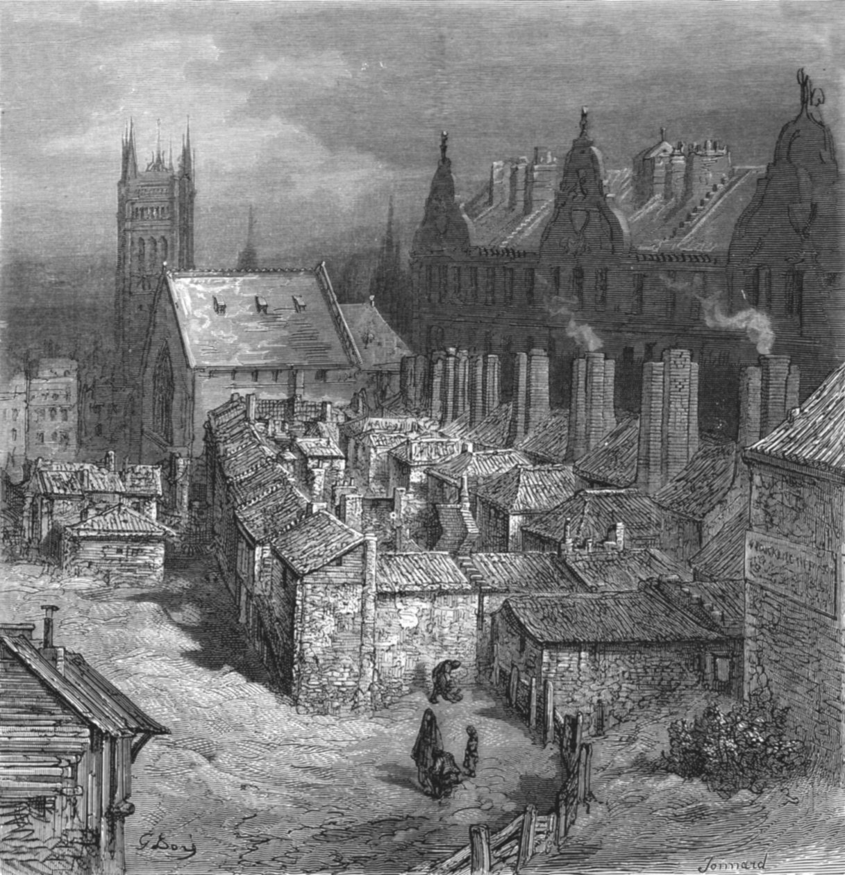 "The Devils Acre - Westminster", 1872. tekijältä Gustave Dore