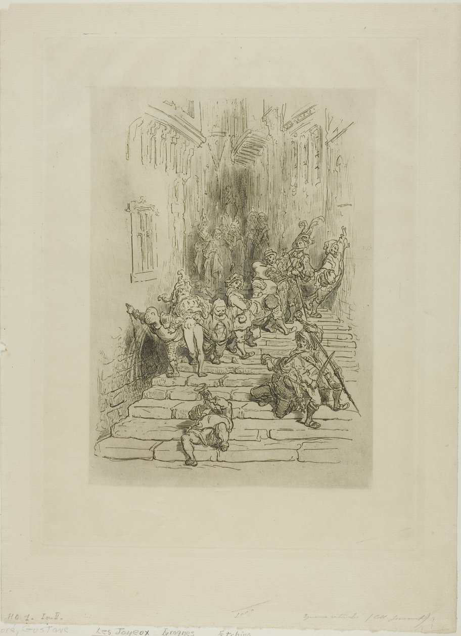 Onnelliset juopottajat tekijältä Gustave Dore
