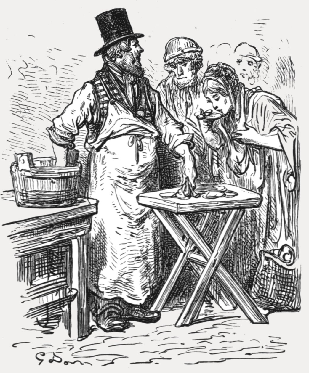 Oysterman, 1872. tekijältä Gustave Dore