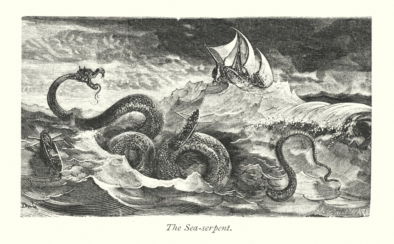 Merikäärme (kaiverrus) tekijältä Gustave Dore