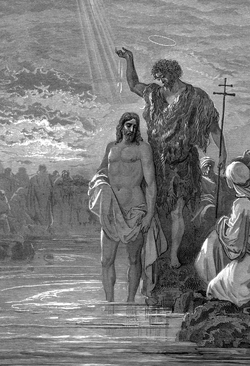 Kristuksen kaste, 1. vuosisata, 1865-1866 tekijältä Gustave Dore