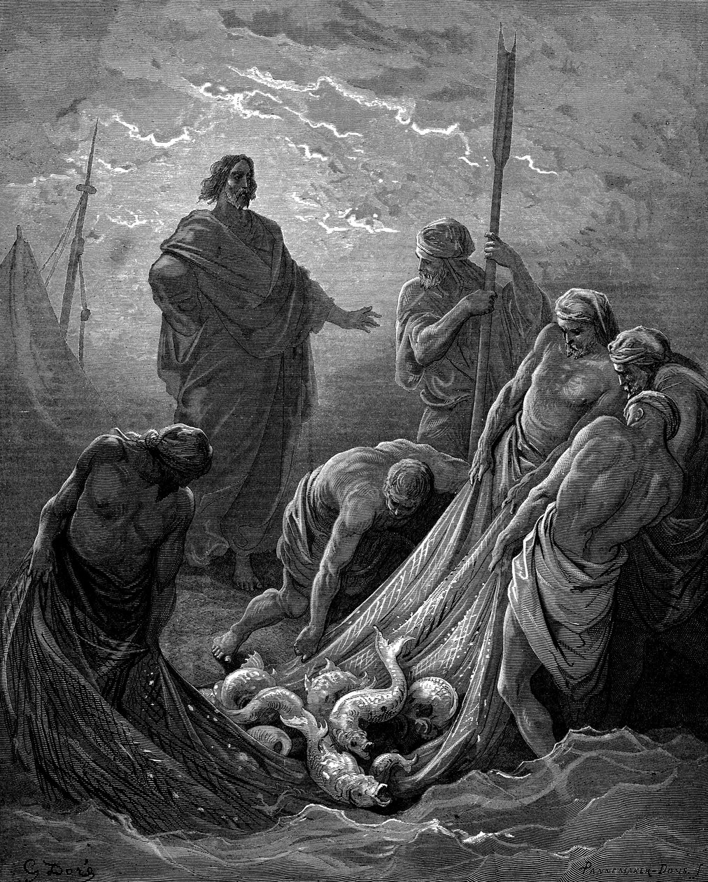 Ihmeellinen kalojen luonnos, 1866 tekijältä Gustave Dore