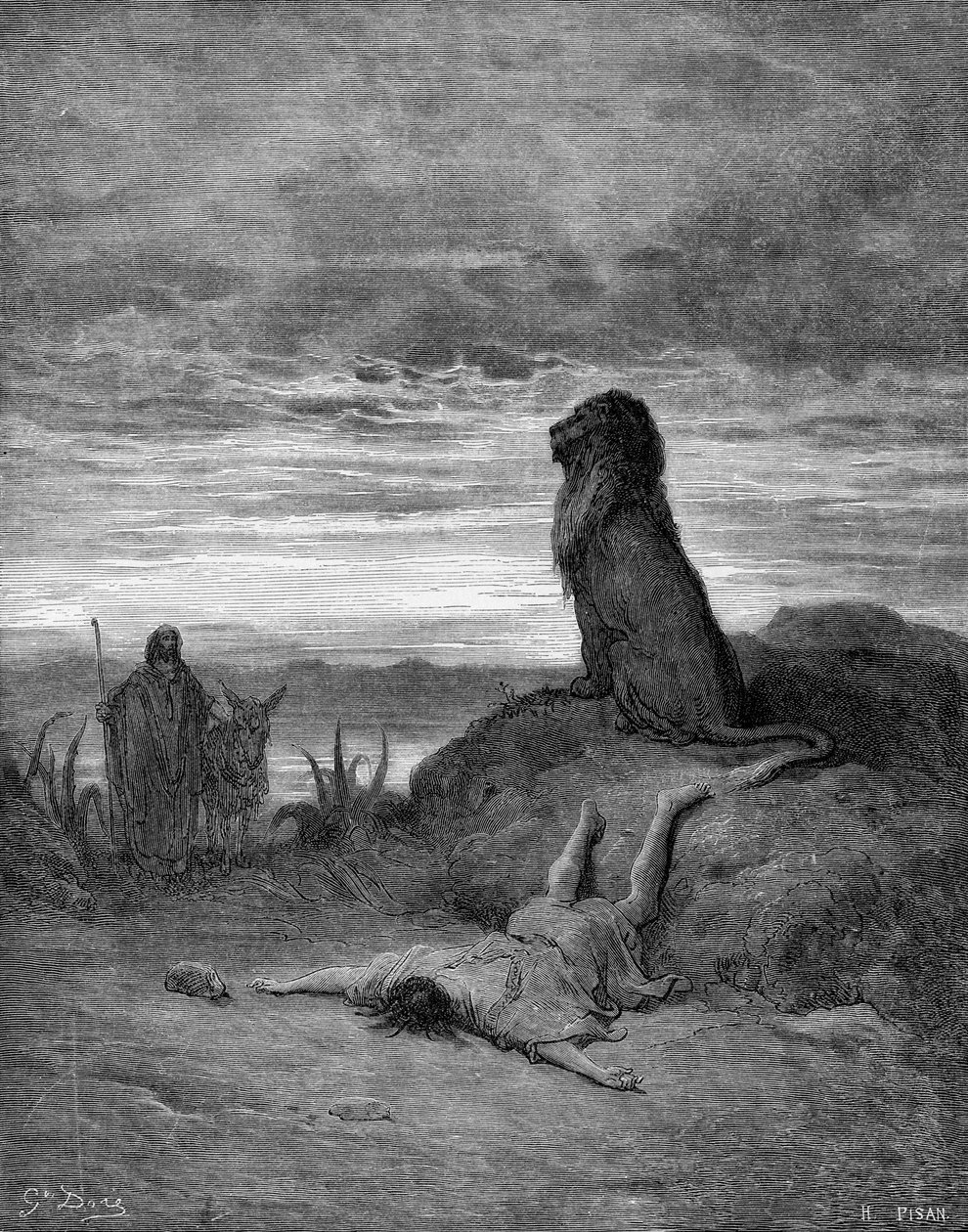 Leijonan surmaama profeetta tekijältä Gustave Dore
