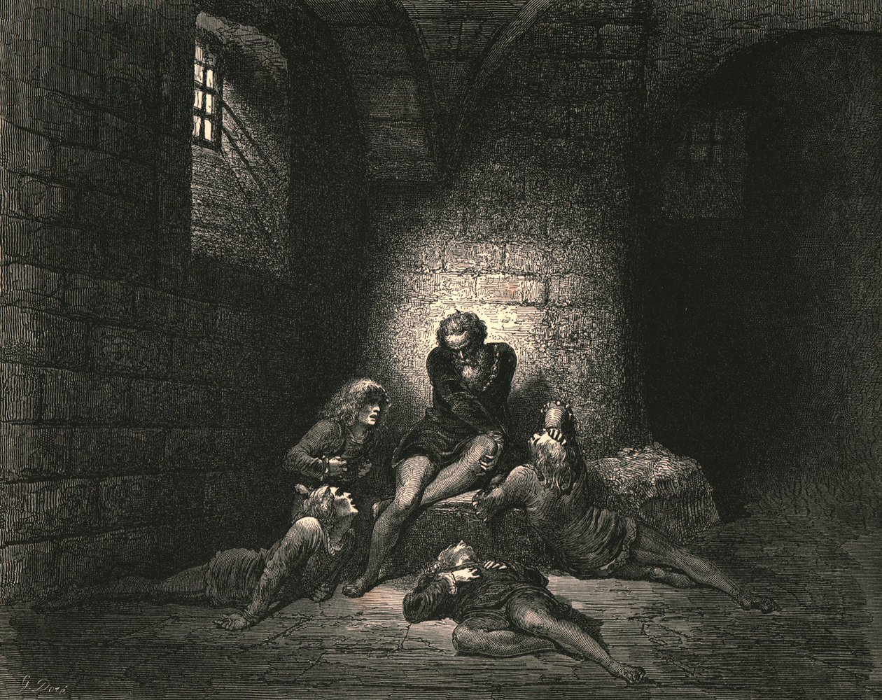 Sitten, etten tekisi niistä surullisempia, pidin henkeni hiljaisuudessa, c1890. tekijältä Gustave Dore