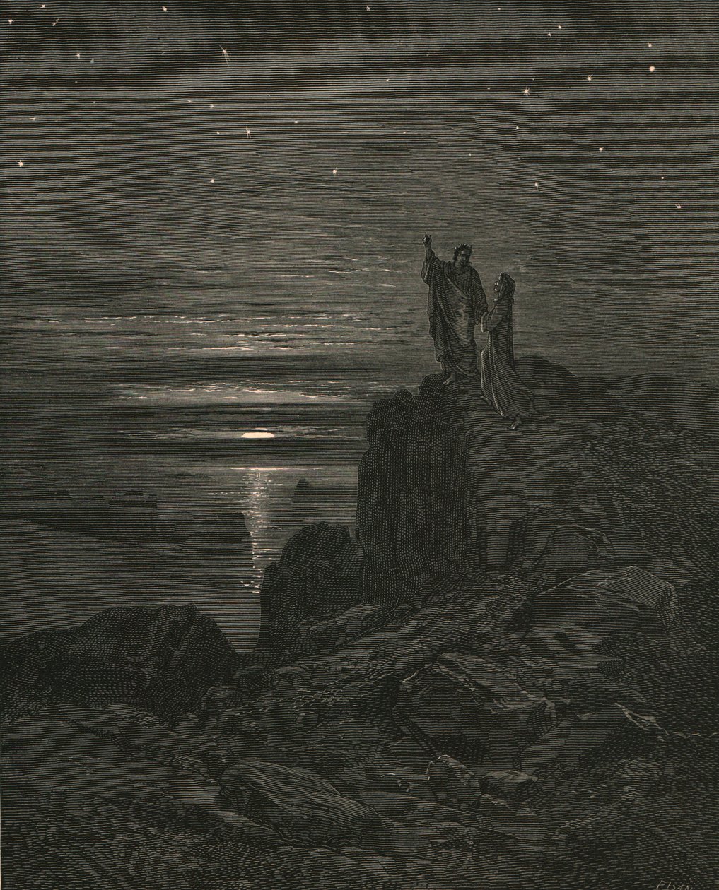 Sen jälkeen liikkeelle laskettaessa näimme jälleen tähdet, c1890. tekijältä Gustave Dore