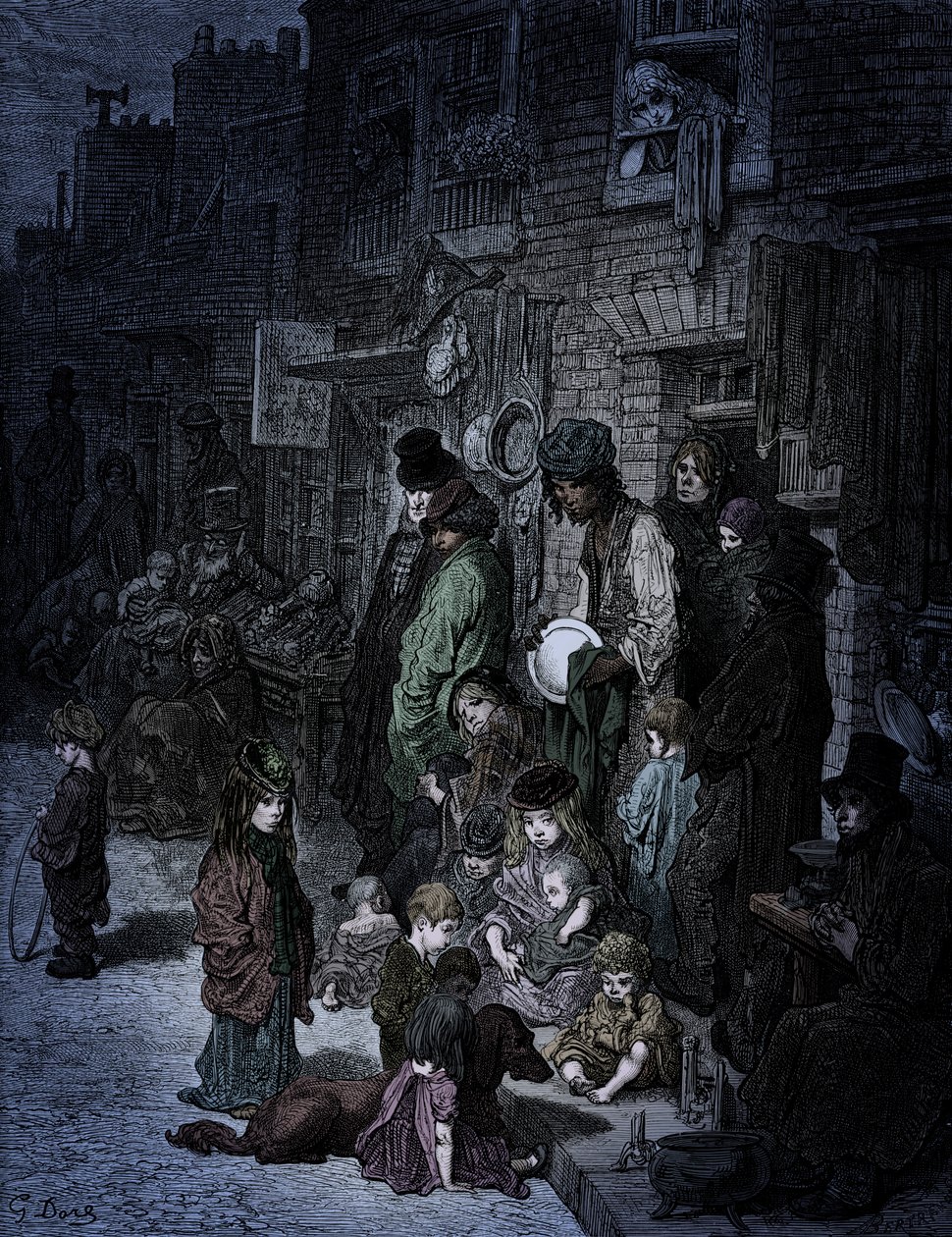 Viktoriaaninen Lontoo - Whitechapel, kirjoittanut Doré tekijältä Gustave Dore