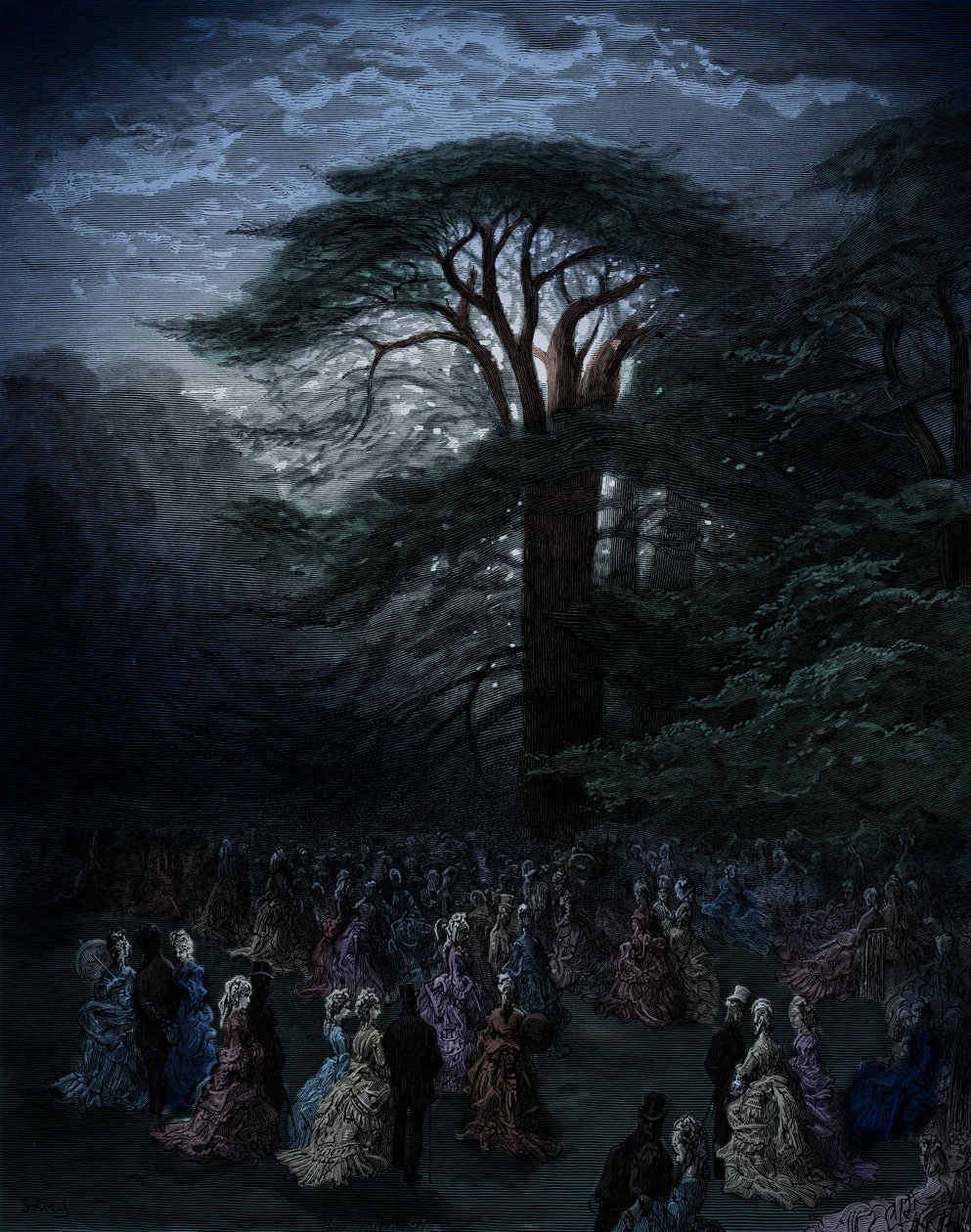Viktoriaaninen juhla Lontoossa, Chiswick by Doré tekijältä Gustave Dore