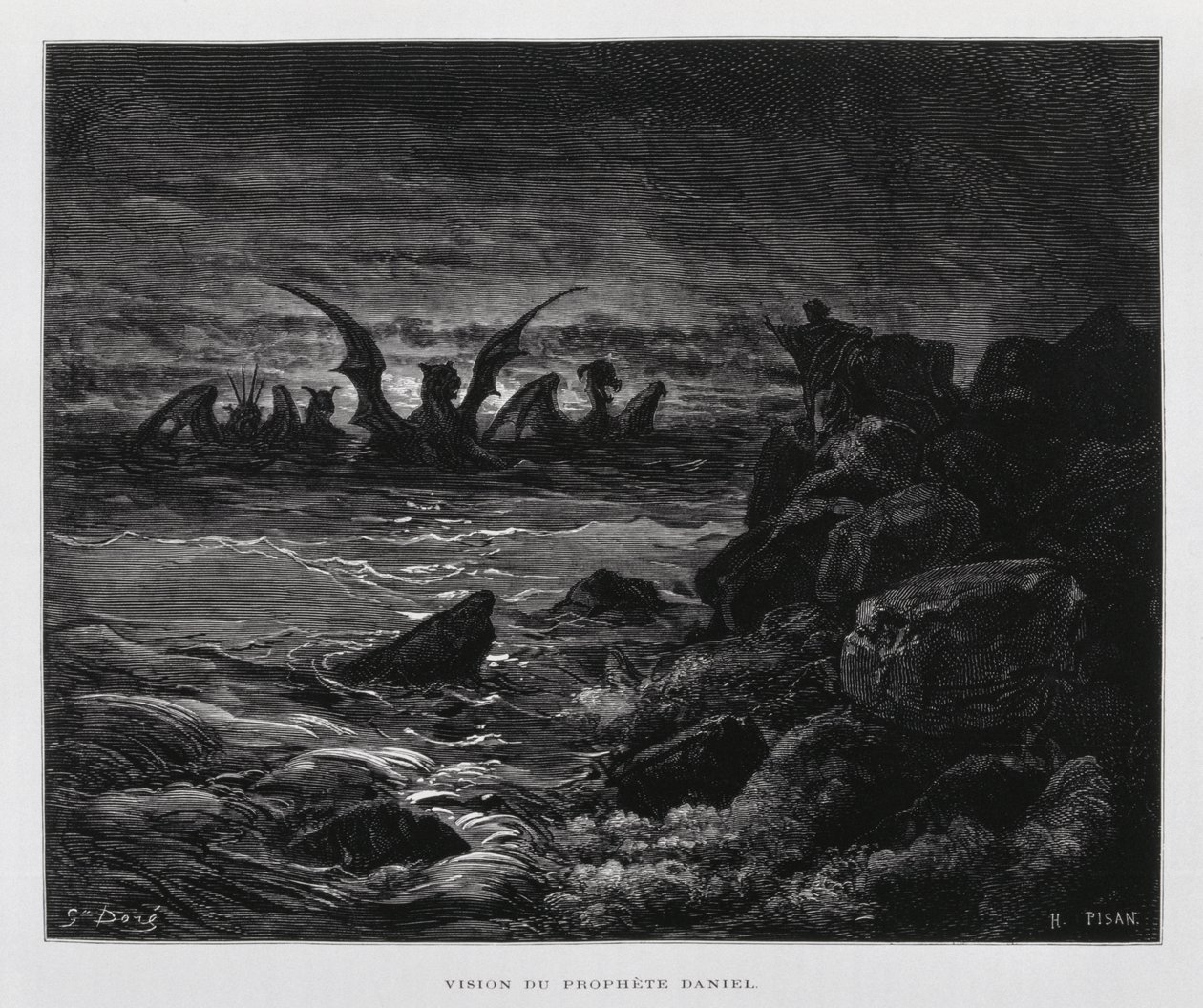 Profeetta Danielin näky, kuvitus Doren Raamatusta tekijältä Gustave Dore