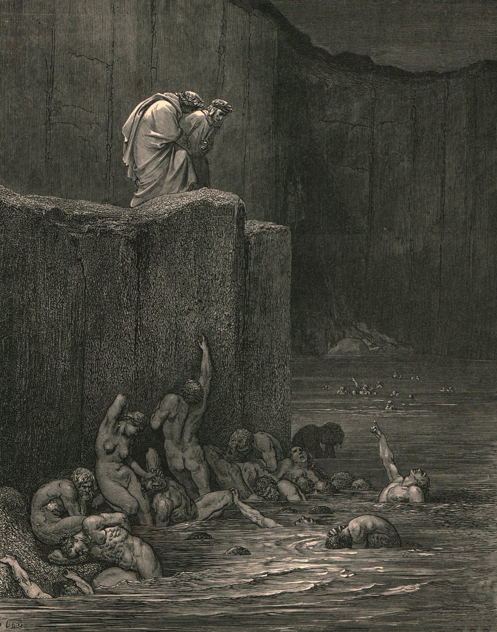 Miksi näin ahneesti taipuit enemmän minuun, c1890. tekijältä Gustave Dore
