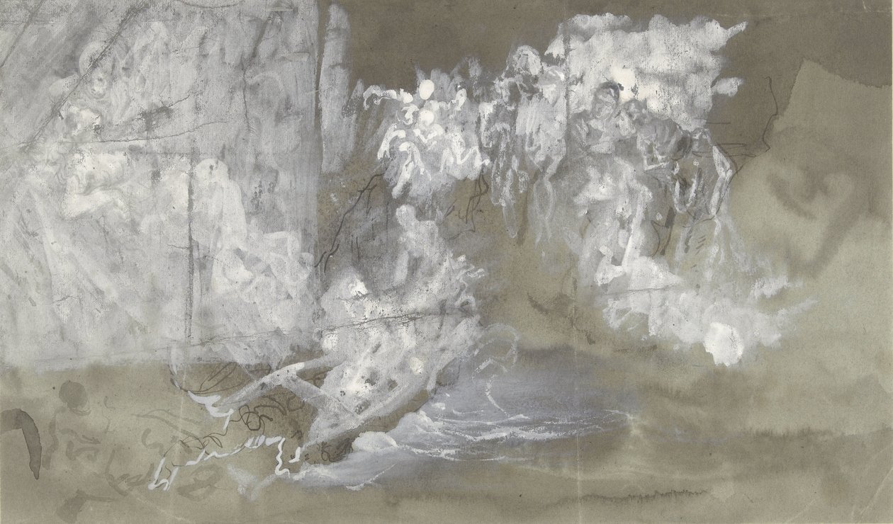 Pilvi, jossa hahmot kelluvat tekijältä Gustave Dore