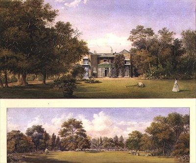 Kaksi näkymää Old Grove Housesta, Middlesexistä tekijältä Gustave Ellinthorpe Sintzenich