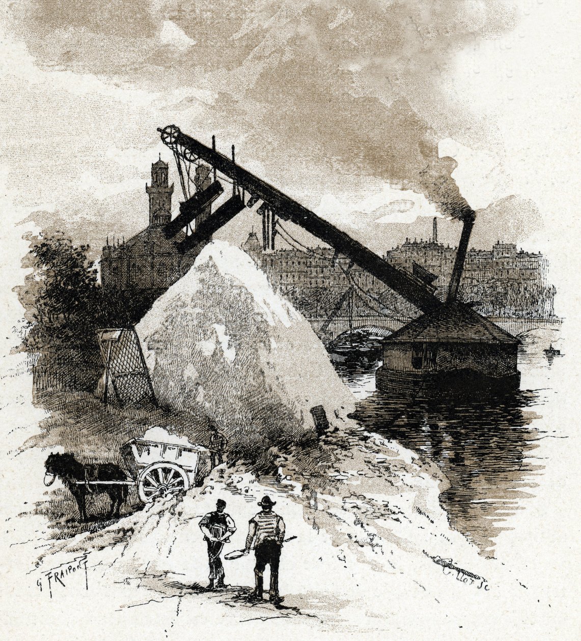 Hiekkatuokat Seine-joen rannalla lähellä Pont de l