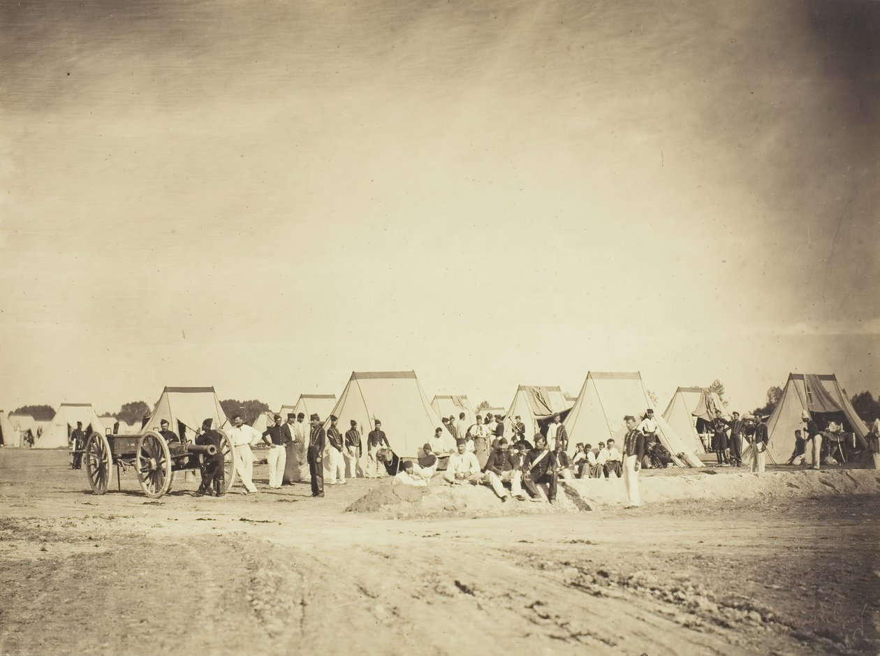 Tykistön leiri, Camp de Chalons, 1857. tekijältä Gustave Le Gray