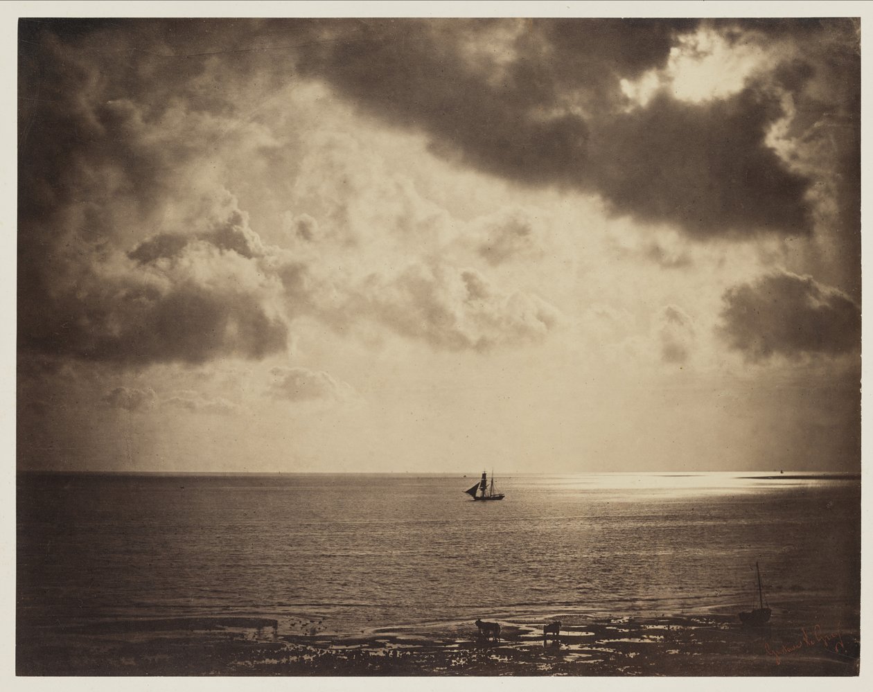 Brig on the Water, 1856 tekijältä Gustave Le Gray
