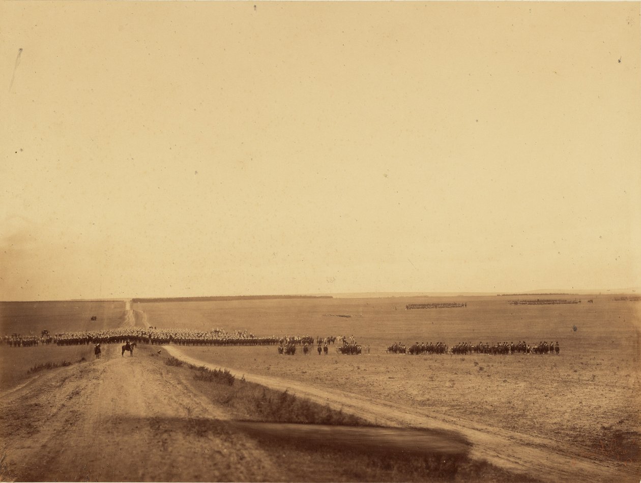 [Ratsuväen manööverit, Camp de Chalons] tekijältä Gustave Le Gray