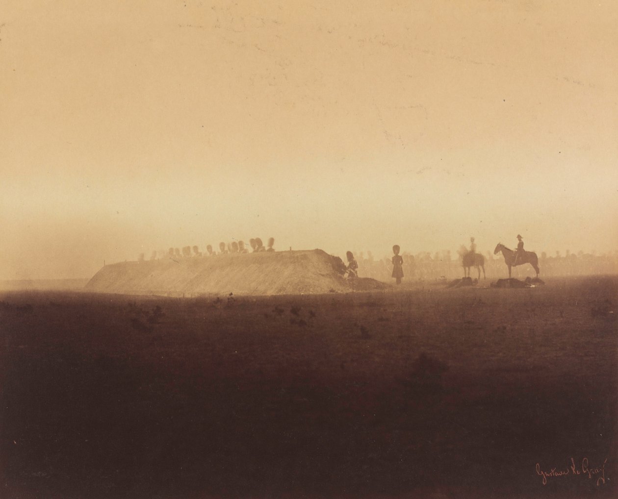 Ratsuväen manööverit, Camp de Châlons, 1857 (kuva) tekijältä Gustave Le Gray