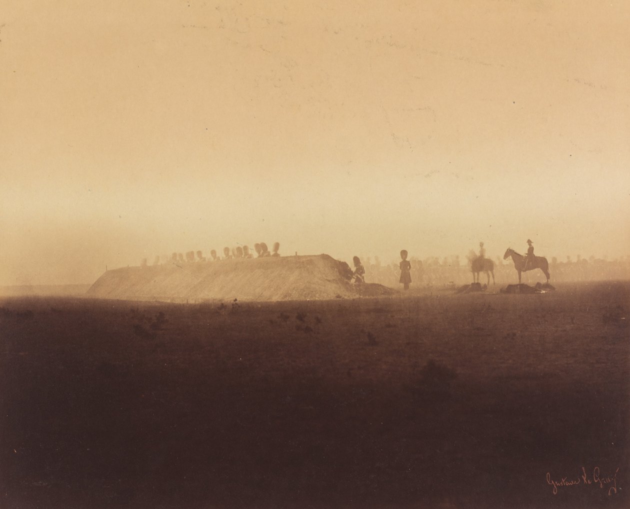 Maniobres de cavalleria, Camp de Chalons, 1857. finlandès tekijältä Gustave Le Gray