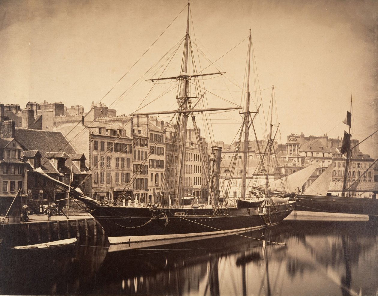 La Reine Hortense - Keisarin huvivene, Havre, 1856. tekijältä Gustave Le Gray
