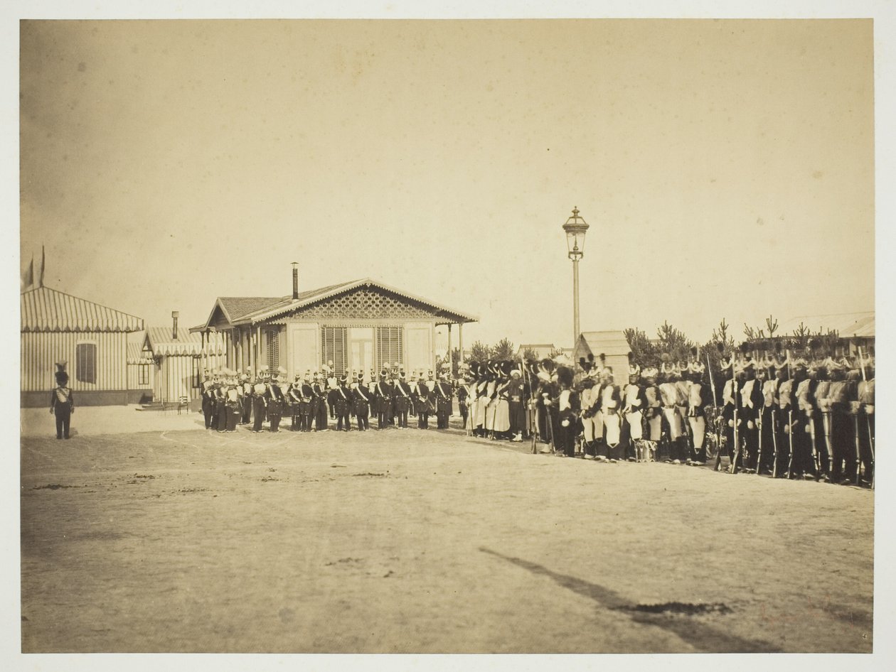 Kevytjalkaväen sotilaat, Camp de Châlons tekijältä Gustave Le Gray