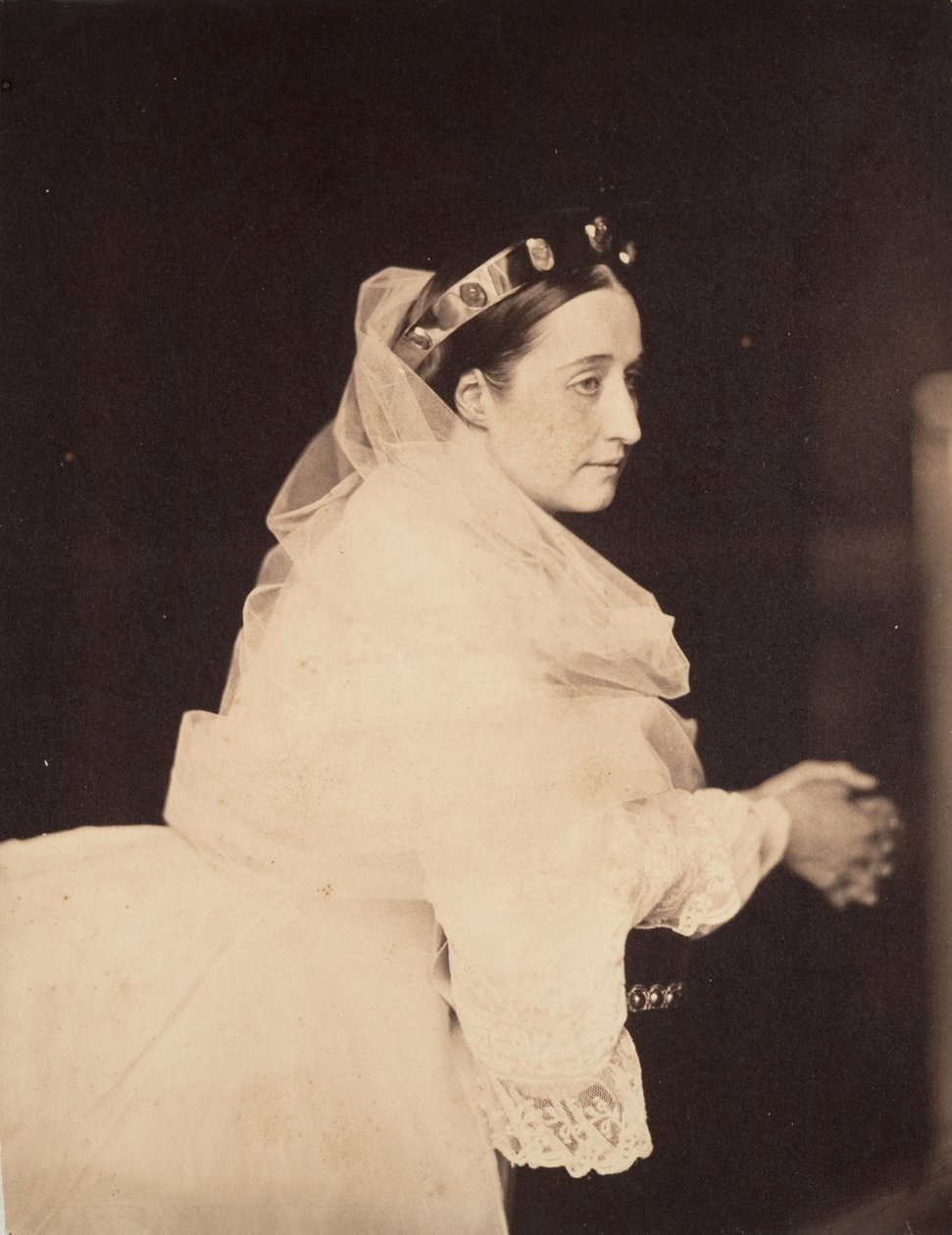 Keisarinna Eugenie rukouksessa, 1856. tekijältä Gustave Le Gray