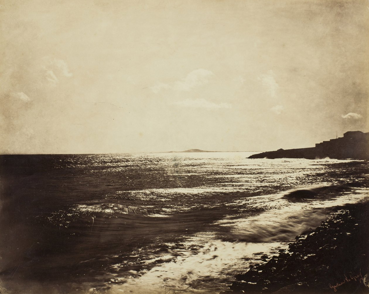 Välimeri ja Agde-vuori, 1857 tekijältä Gustave Le Gray
