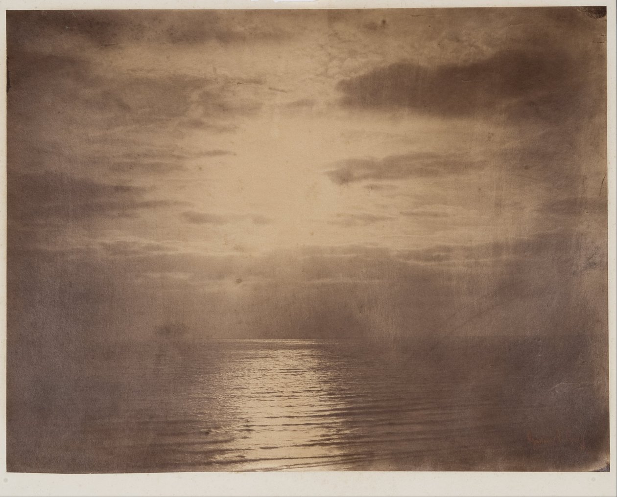 Auringon vaikutus pilvissä--Ocean tekijältä Gustave Le Gray