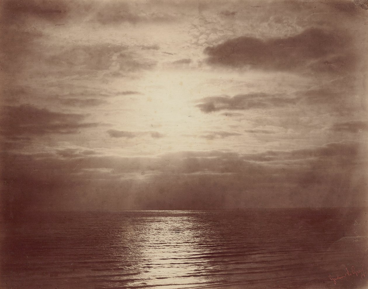 Aurinkovaikutus pilvissä-valtameressä tekijältä Gustave Le Gray