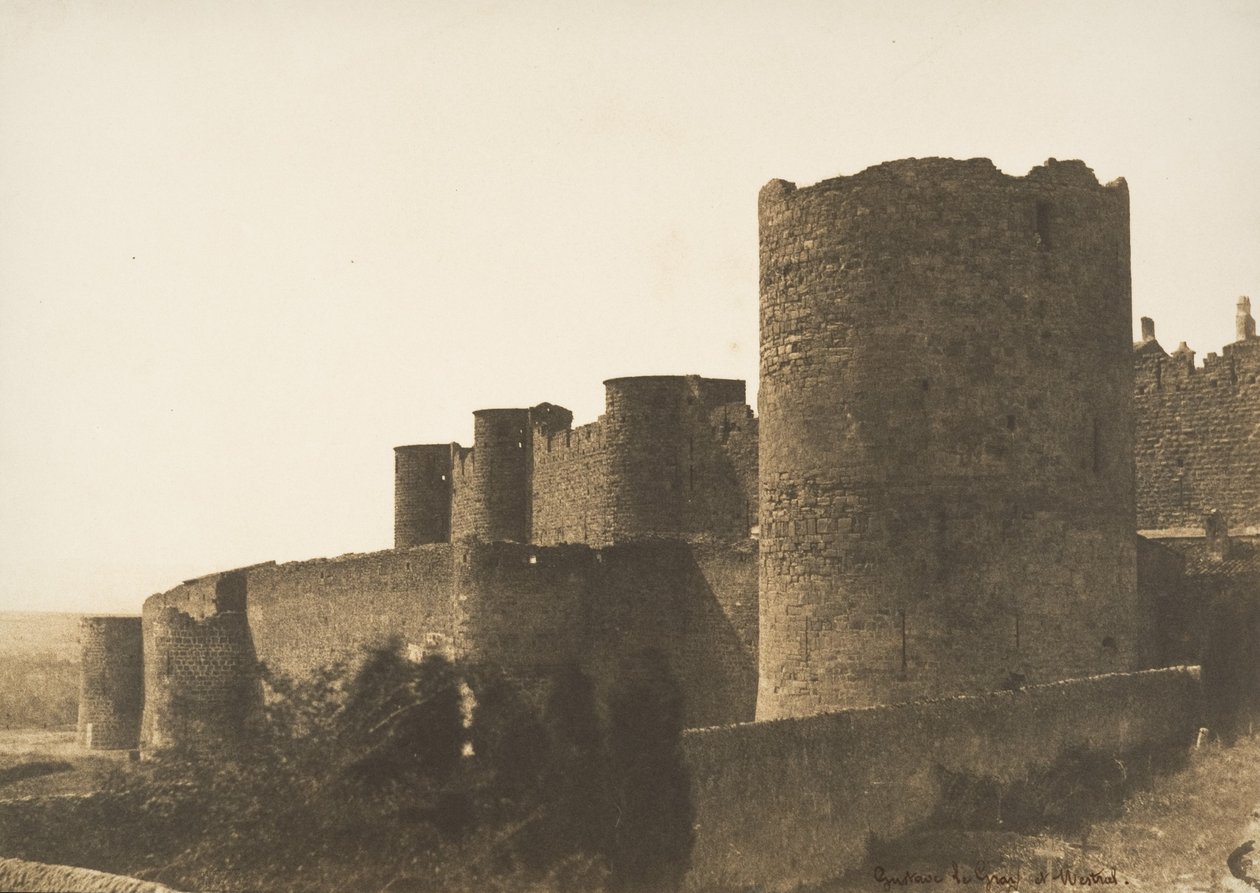 Carcassonnen vallit, 1851. tekijältä Gustave Le Gray