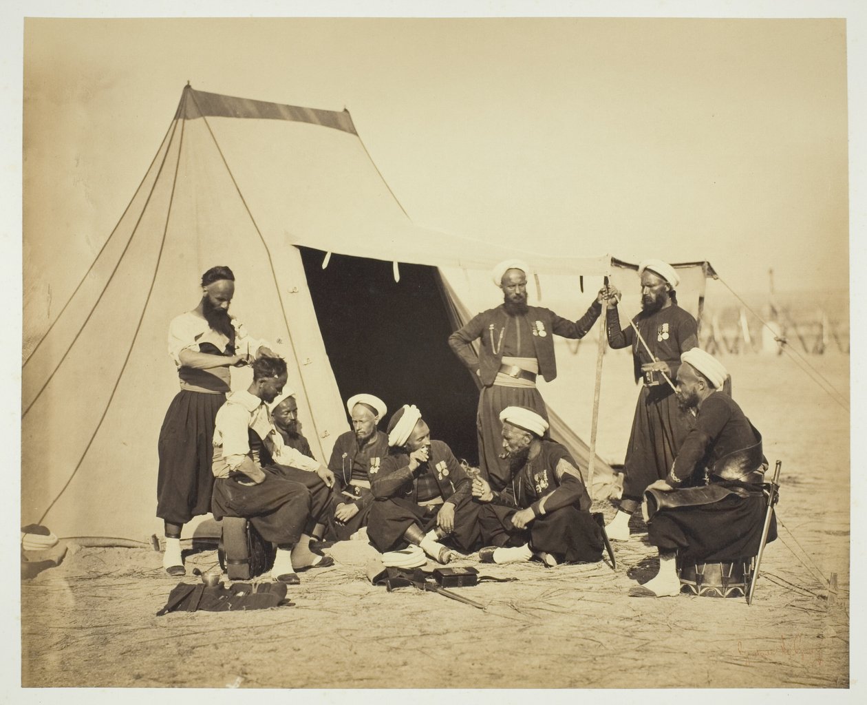 Nimetön (Zouaves) tekijältä Gustave Le Gray