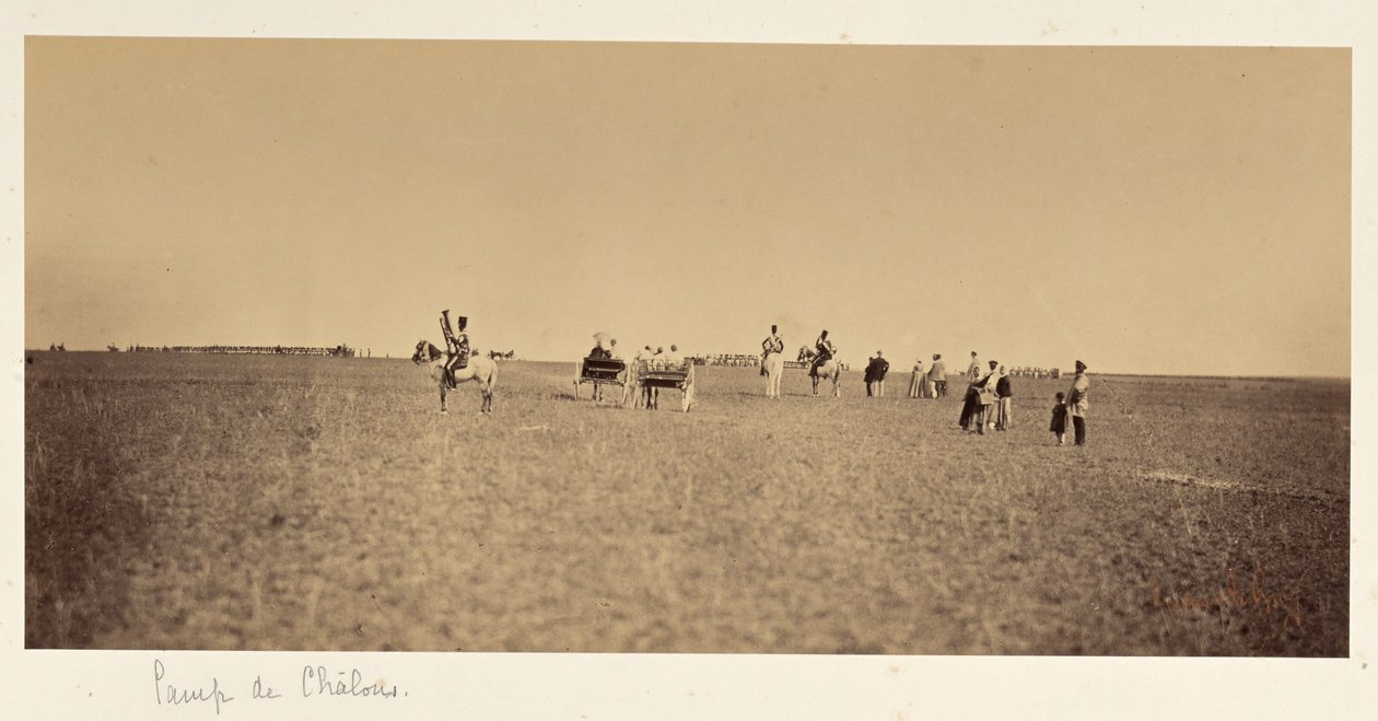 Camp de Châlonsin vierailijat tekijältä Gustave Le Gray