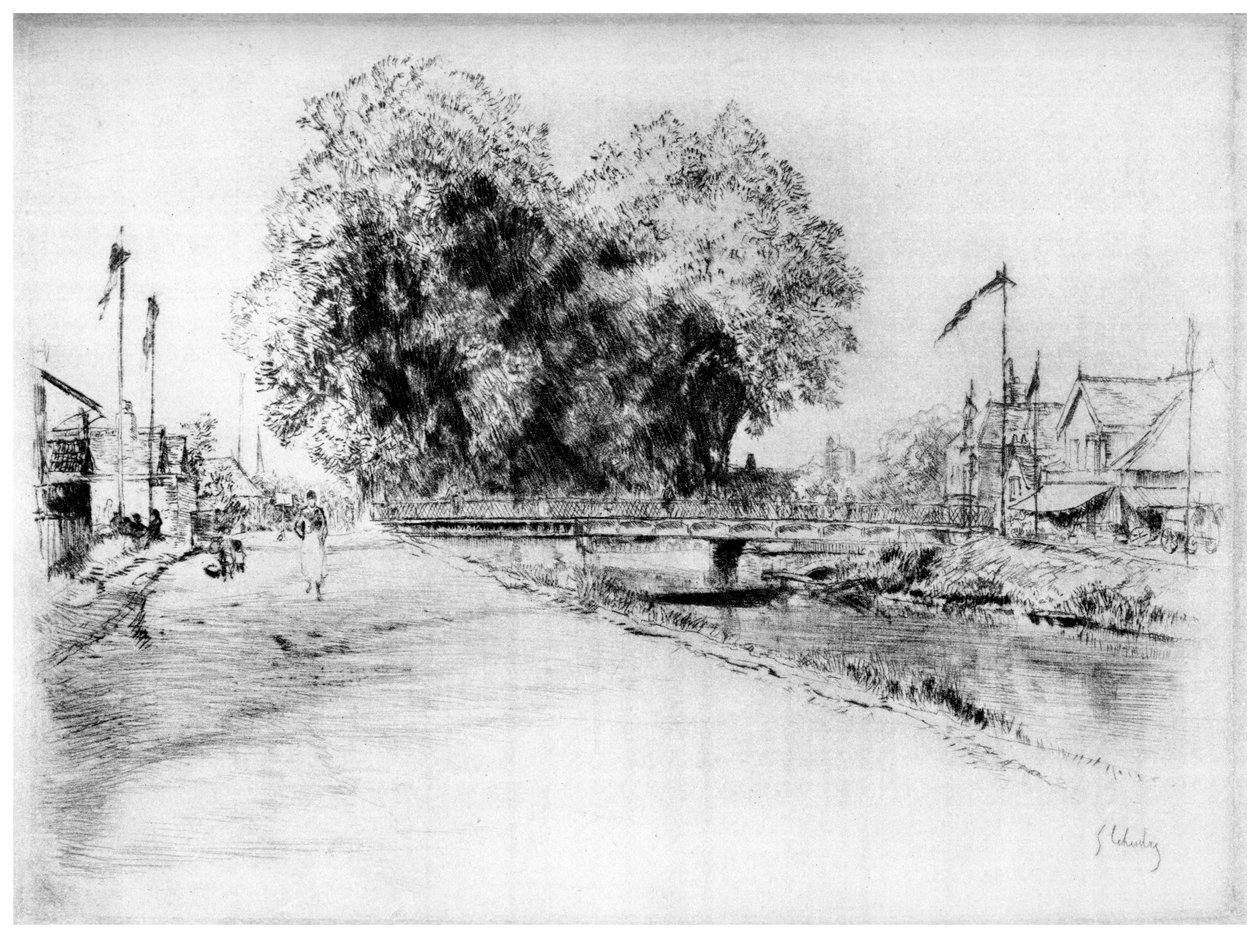 Canal a Troyes, c1880-1930 1924 tekijältä Gustave Leheutre